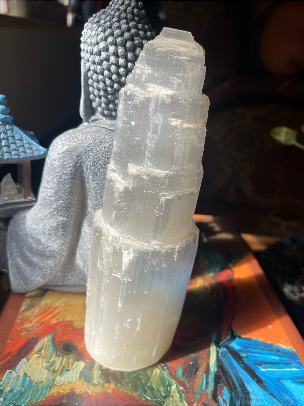Earth Origins White Selenite Tower